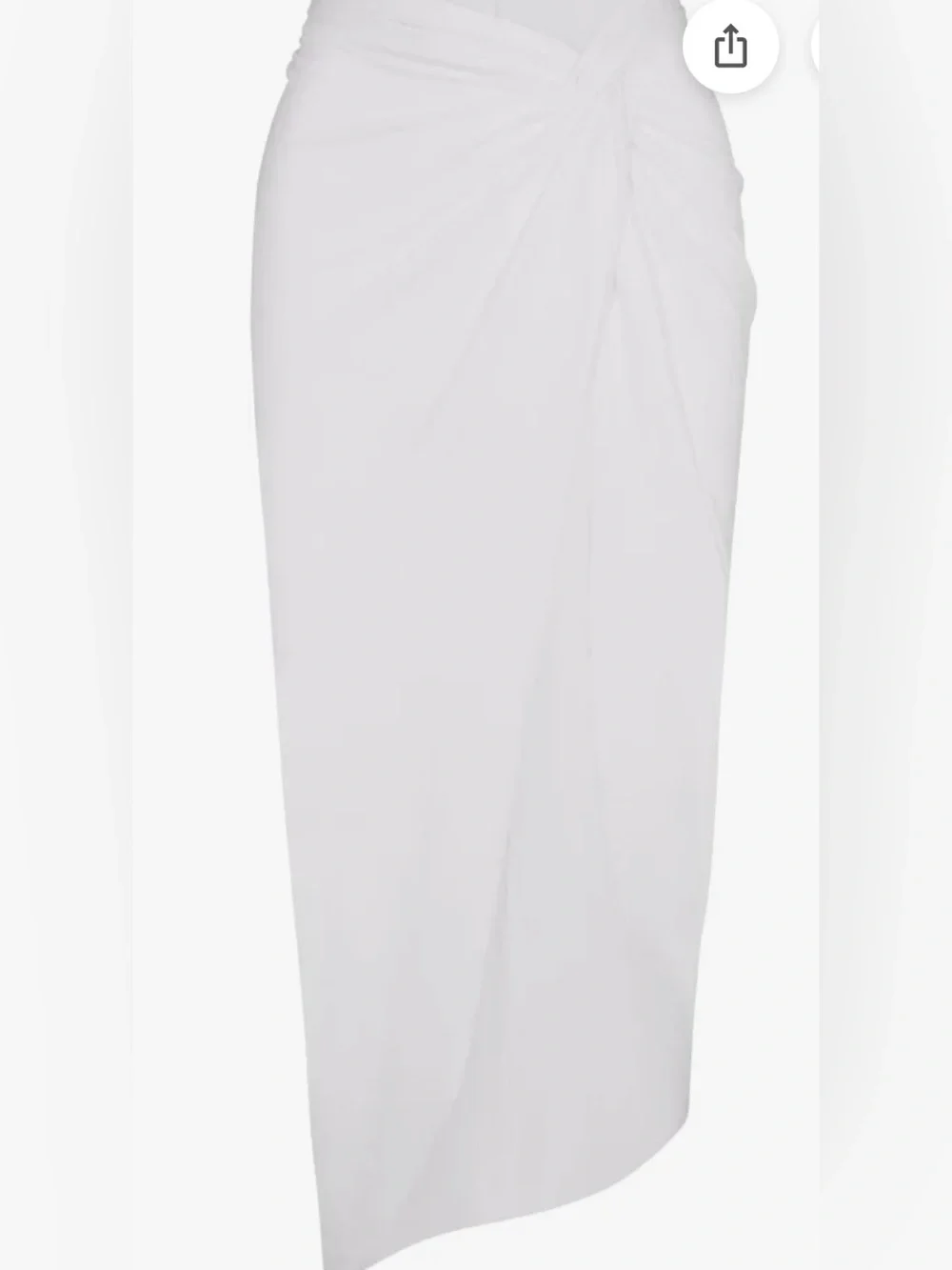 NWT SKIMS Plus Size Recycled Swim Snow White Sarong Skirt - Size 3XL